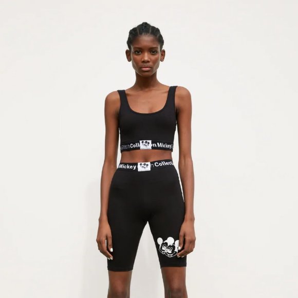 Zara Black Mickey Glitch Collection © Disney Sports Bra / Crop top - Picture 3 of 5